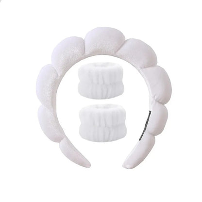 Face Washing Headband and Wristband Set