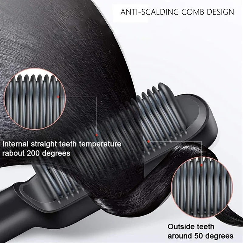 Hair Straightening Hot Brush