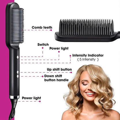 Hair Straightening Hot Brush