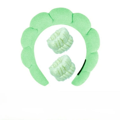 Face Washing Headband and Wristband Set